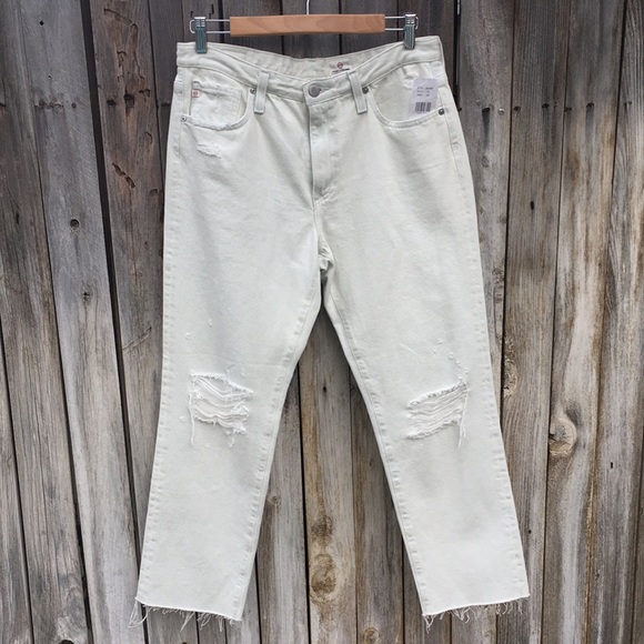 NWT AG Adriano Goldschmied Isabelle High Rise Straight Crop Jean Faded Blue 29 - Picture 10 of 16